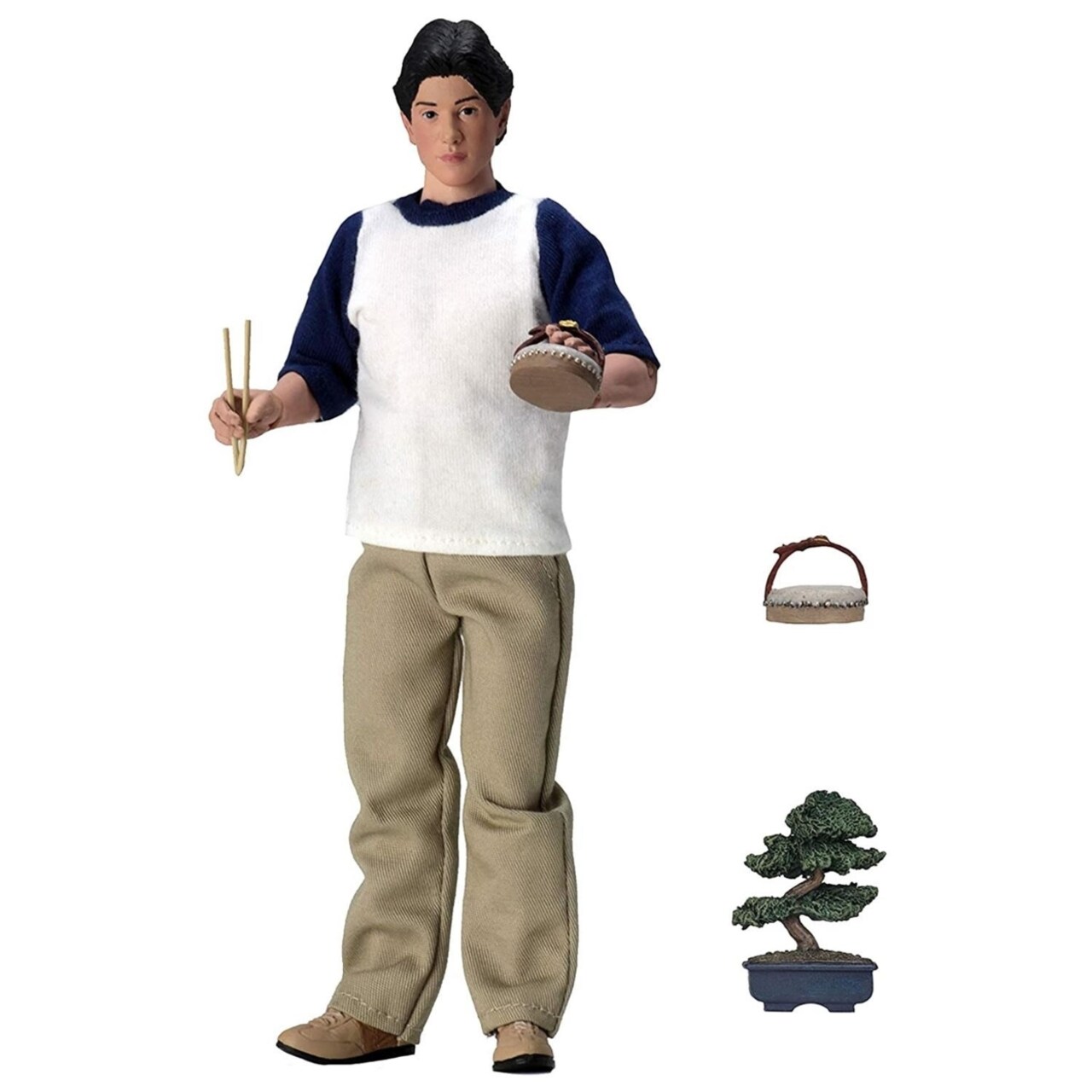 NECA The Karate Kid Daniel LaRusso 80's Movie Bonsai Tree Chopsticks